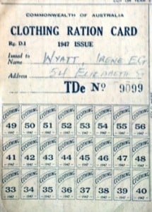 Ration card, image owned by author.